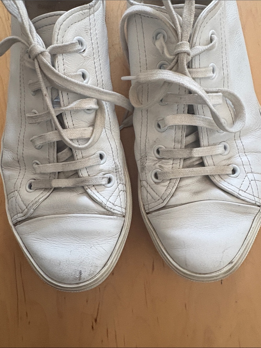 Saint Laurent White Leather Sneakers - Picture 3 of 6